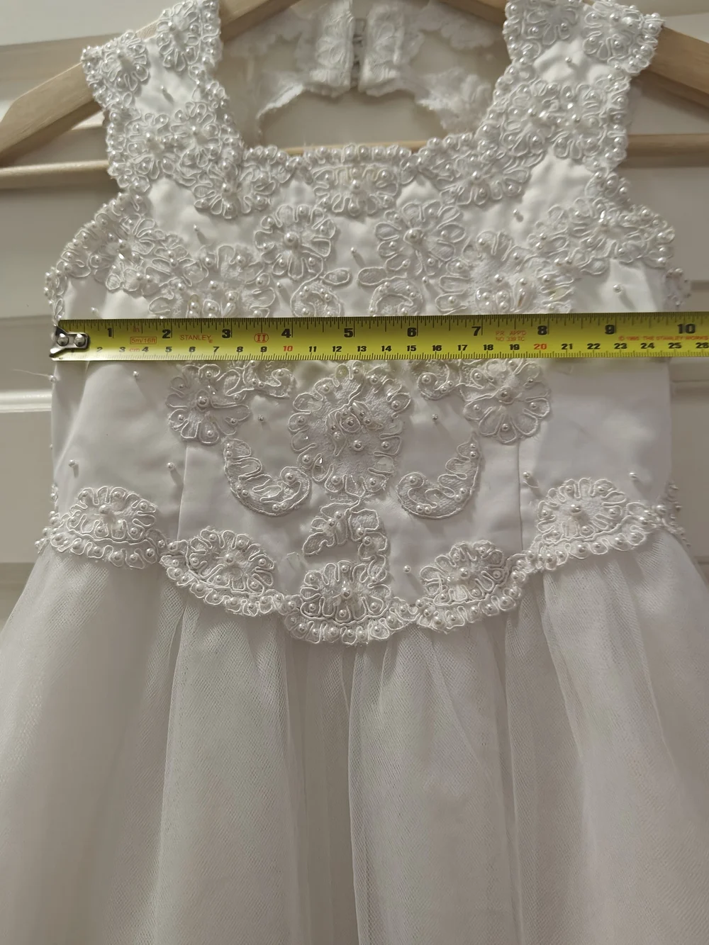 QDavid's Bridal White Floral Lace Flower Girl Dress 4 - Picture 5 of 11